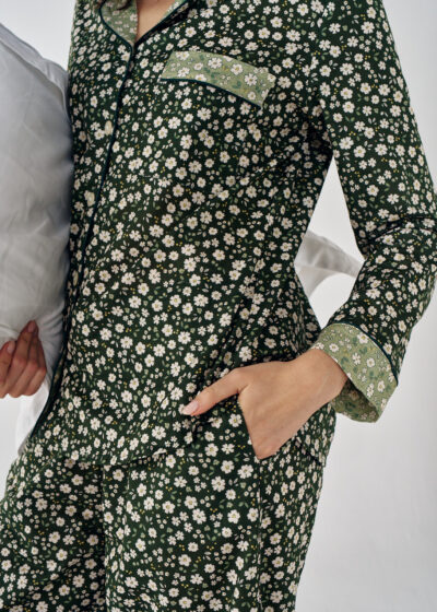 Alternative view of Pijama Longo Flora Menta