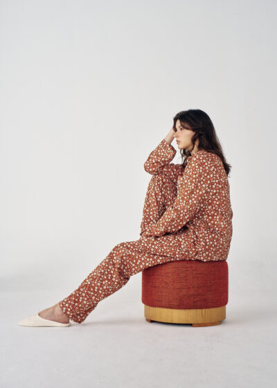 Pijama Longo Flora Canela