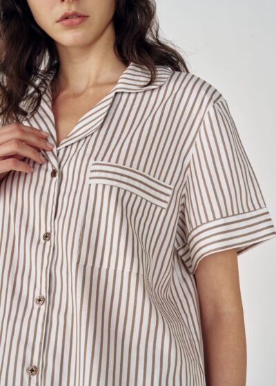 Alternative view of Pijama Curto Listrado Fendi