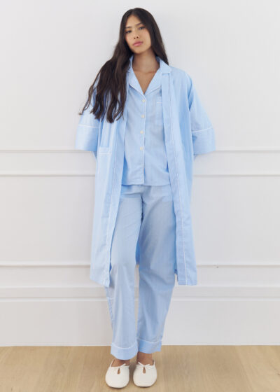 Kimono Algodão Azul Sky