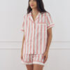 Pijama Curto Algodão Listrado Capri
