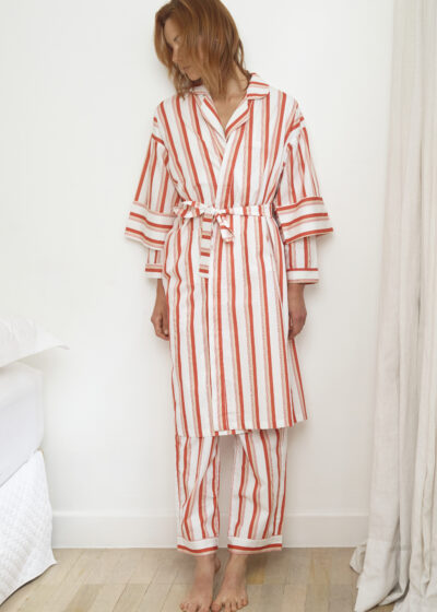 Kimono Algodão Listrado Positano