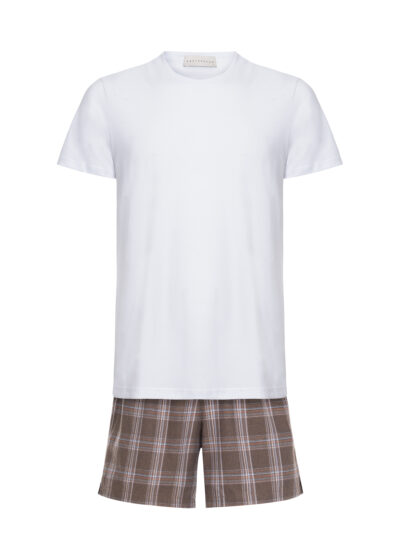 Shorts confortável masculino em flanela. Possui elástico no cós.