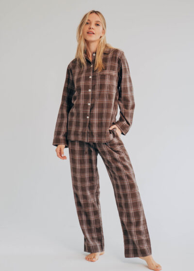 Pijama longo em flanela 100% algodão