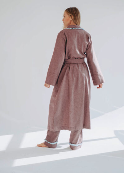 Alternative view of Kimono Flanela de Algodão  - Vinho
