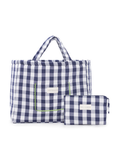 Weekend Bag - Estampa Vichy Marinho
