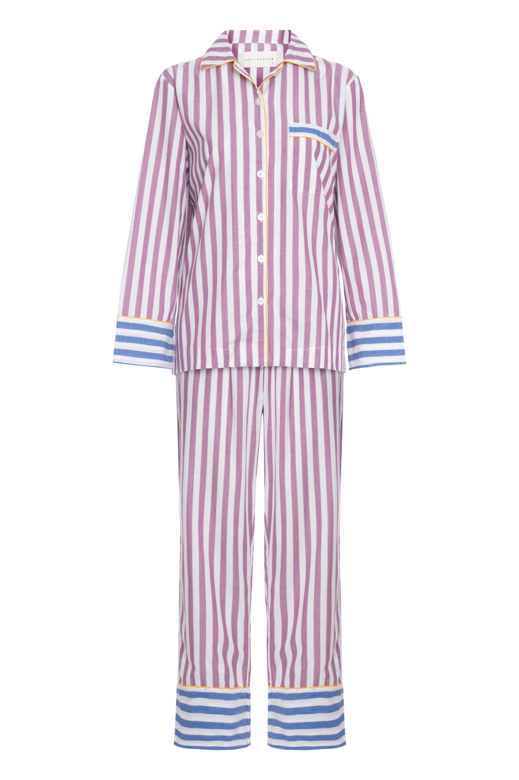 Pijama Longo de Algodão - Listrado Colorido - Imagem 3
